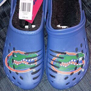 Florida Gators Croc Style Fleece-Lined Shoes - Men's Large - New With Tags